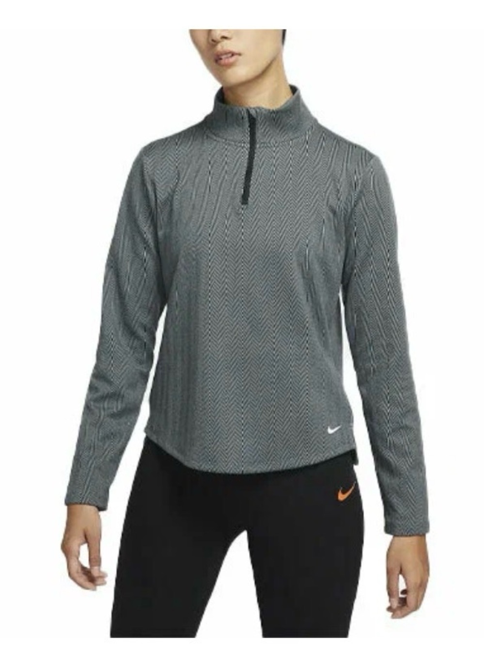 Nike thermal fit Quarter-Zip Pullover racer tracker workout sweatshirt  women M